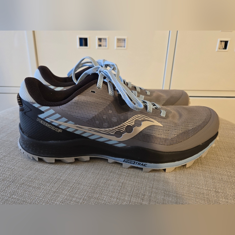 Saucony Women's Peregrine 11 Trail Running Shoe - Size 9 Blue Gray